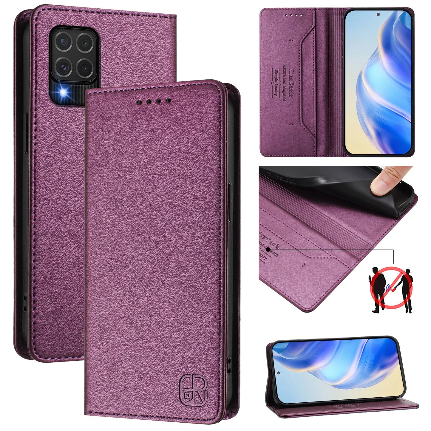 Magnetic Flip Leather Wallet Case For Samsung M62 M56 M55 M54 M53 M52 M36 M35 M34 M33 M32 M23 M15 M13 M12 M10 M05
