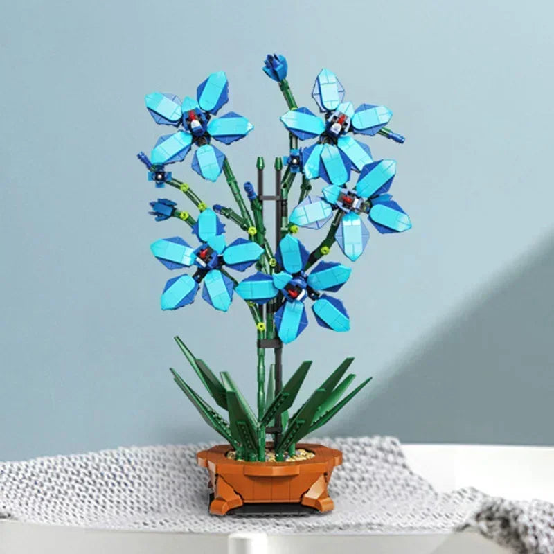 New MOC Creativity Artificial Bouquet Flower Preserved Flower Bonsai Potted Plant Home Decoration Building Block Bricks Kids Toy