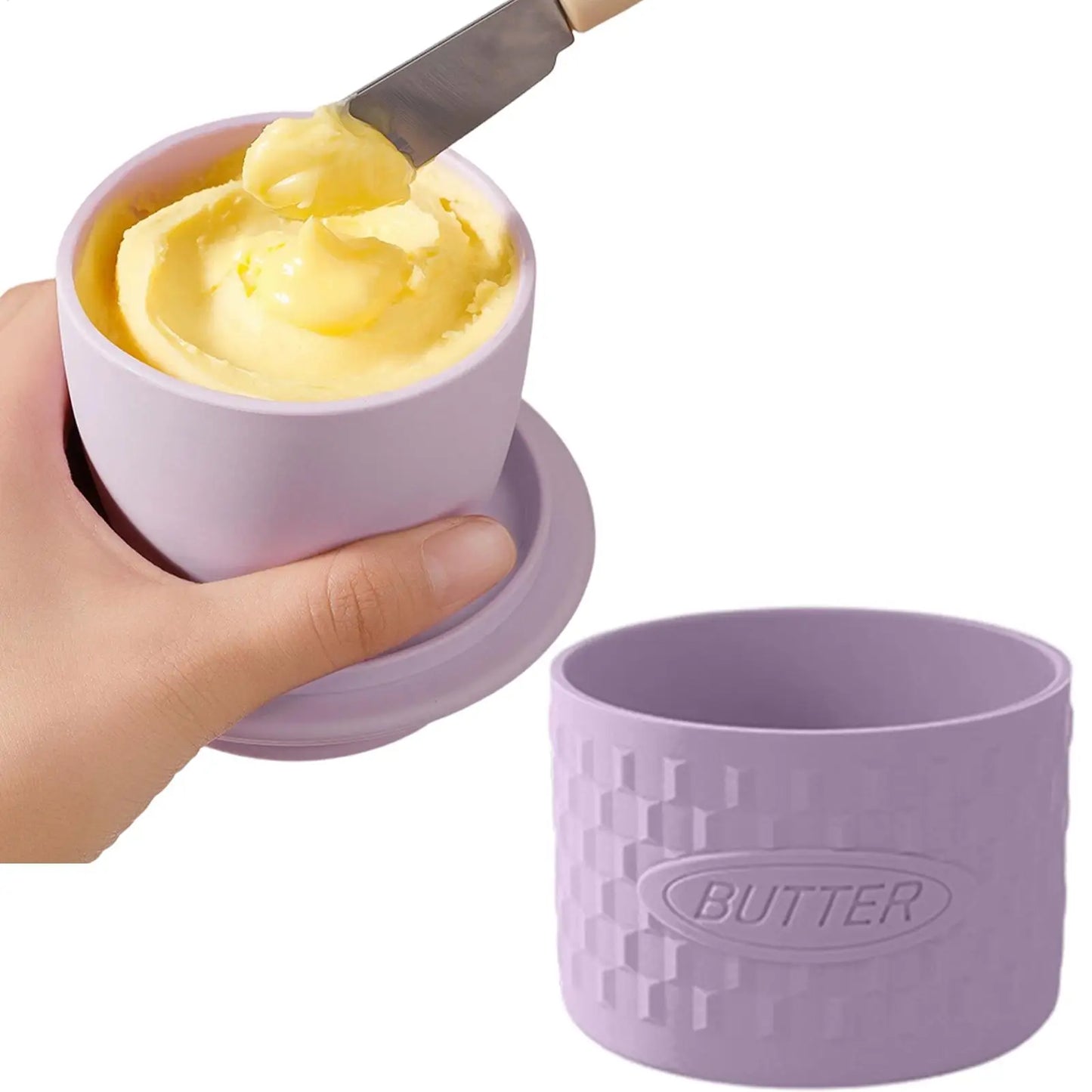 French Butter Crock For Counter With Lid Spreadable Butter Silicone Bell Style Butter Jar Butter Dish Butter Keeper Holder Jar