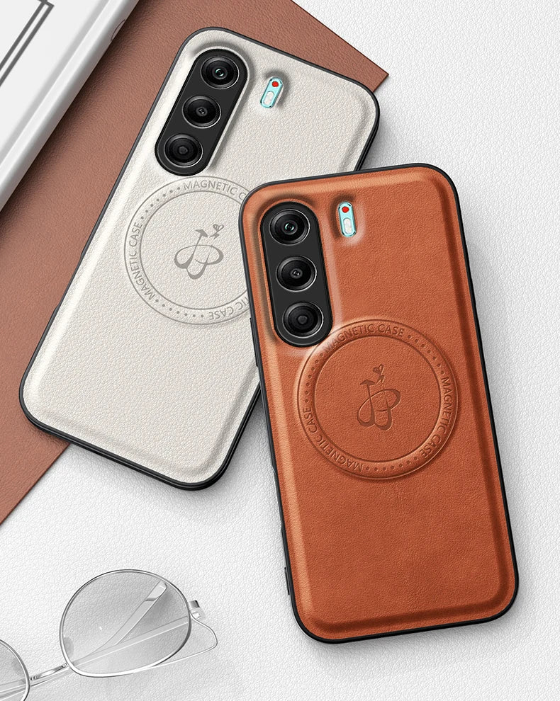 For Tecno Camon 40 Pro 4G 5G Magnetic Wireless Charging Leather Phone Case Shockproof Silicone Lens Protect Cover Cases Bracket
