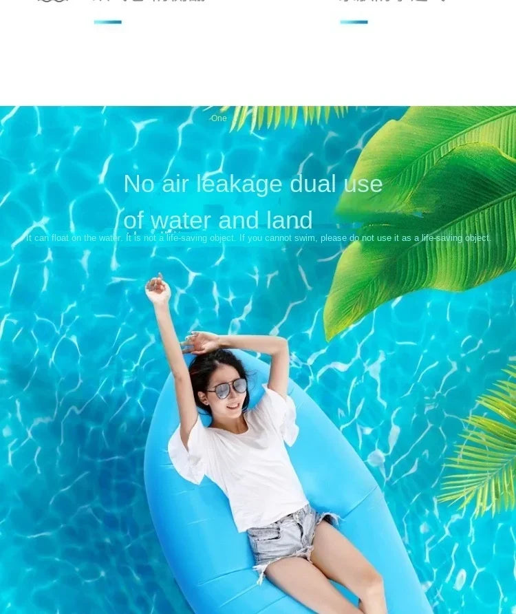 2024 Hot Outdoor Tik Yin Network Red Air Lazy Inflatable Sofa Bag Portable Camping Sofa Mattress Music Festival Concert Recliner