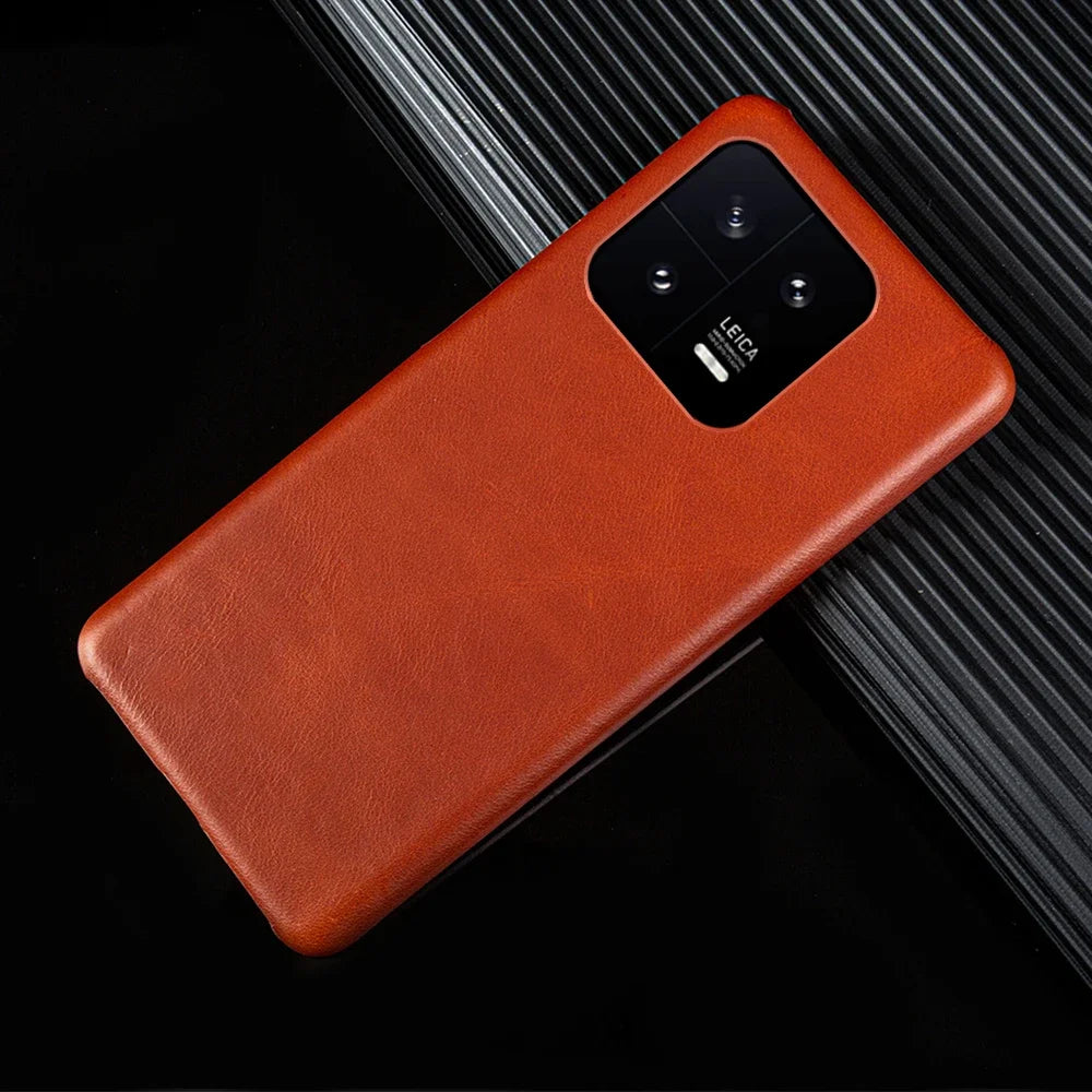 Genuine Leather Phone Case For Xiaomi Poco Series Cover Hand Made Oil Wax Pattern X3 X4 M3 M4 M5 F1 F2 F3 F3GT F4 F4GT C40 C50