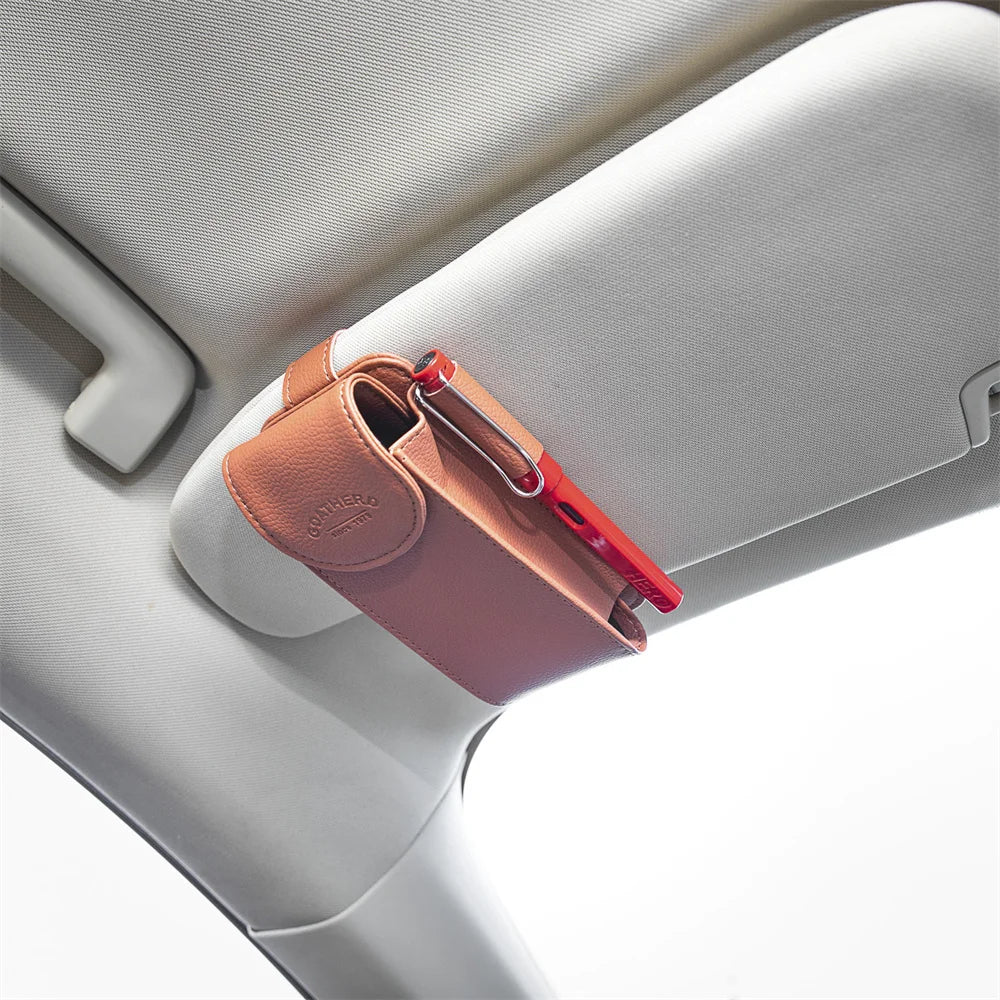 Car Sunglasses Frame Carbon Fiber Bills Multi Function In Car Creative Eye Box Card Double Headed Clip On Board Stowing Tidying