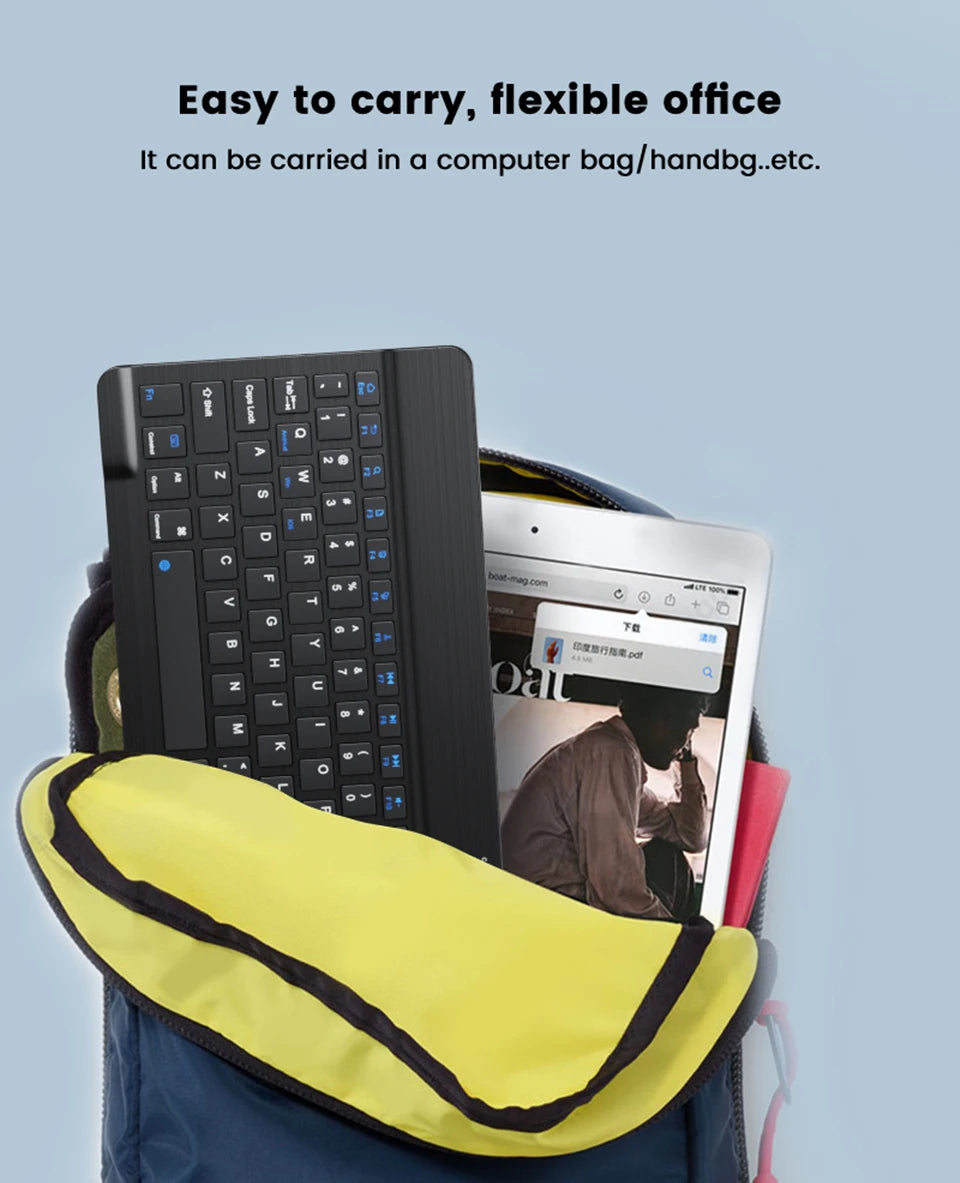 Mini Bluetooth Keyboard Wireless Keyboard Rechargeable For Phone Tablet Russian Spanish Keyboard For Android ios Windows