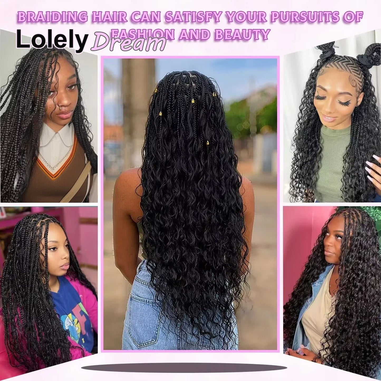 Deep Wave Human Braiding Hair 100% Unprocessed Human Hair Braiding Hair No Weft 18 Inch Curly Bulk Human Hair for Braiding #1B