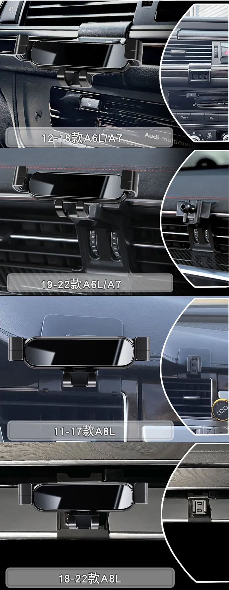 Car Phone Holder Mobile Air Vent Mounts GPS Special Navigation Support Bracket For Audi Q3 8U F3B 8UG 8UB 2013-2024 Accessories