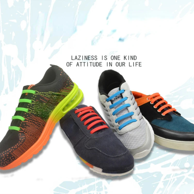 Adult elastic shoelaces, no tie, no tie, arrow shaped sports silicone shoelaces, lazy casual shoelaces