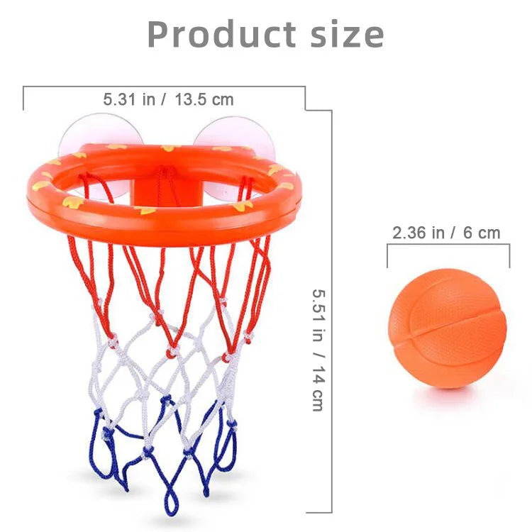 Bathroom Suction Cup Basketball Frame Playing Water Basketball Holder Indoor Mini Shooting Baby Kids Bath Toys