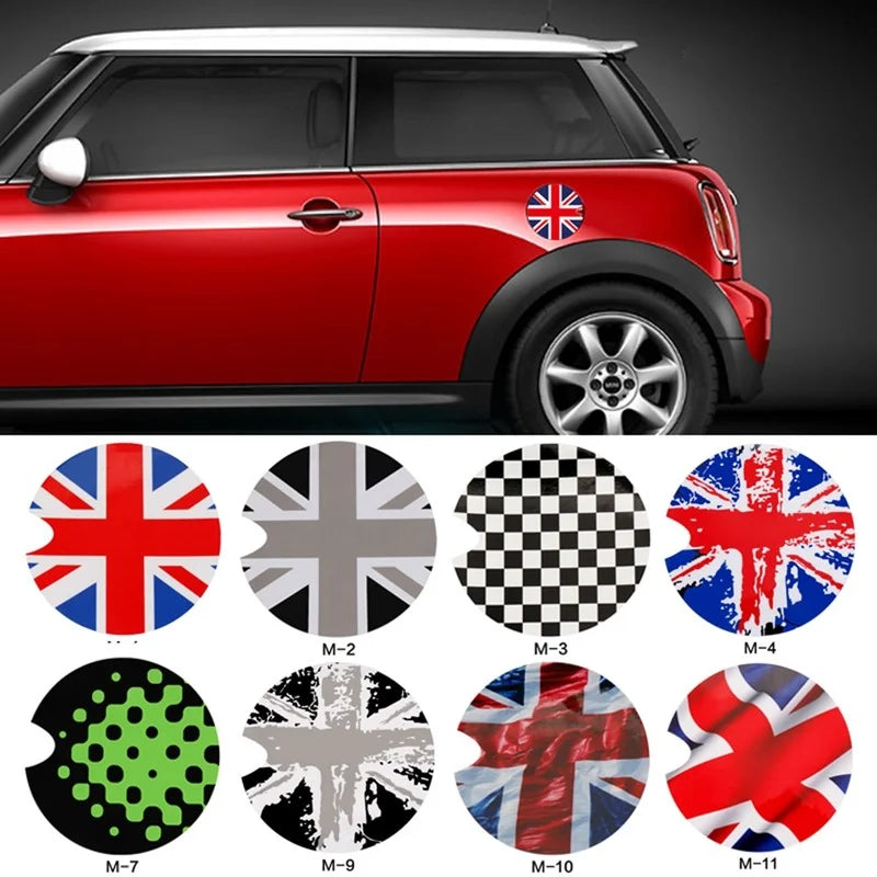 Gas Fuel Tank Cap Stickers Cover Car Sticker Decals  for Car Mini Cooper Clumban F55 F56 R55 R56 R60 R61 Car Styling 11CM