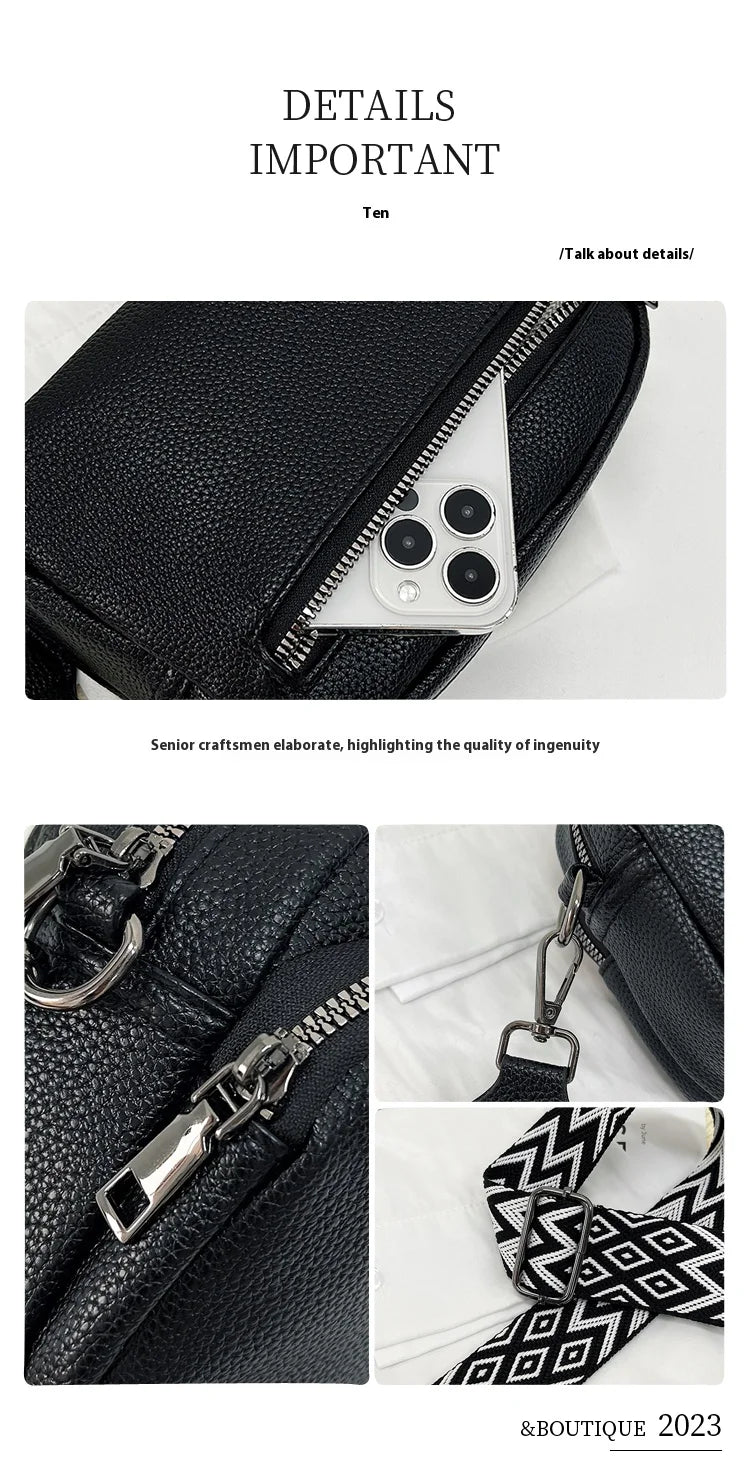 New Fashion Women's Bag Senior Simple Atmosphere Single Shoulder Crossbody Bag With Retro Small Square Bag Simple Fashion