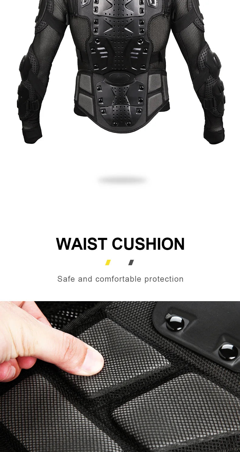 SULAITE Motorcycle Jacket Racing Armor Protector ATV Motocross Body Protection Jacket Clothing Protective Gear