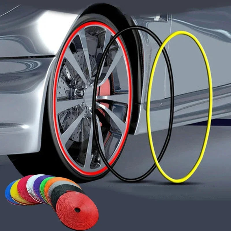 Automotive wheel hub decorative strip protective ring tire protective ring modification universal tire anti-collision strip
