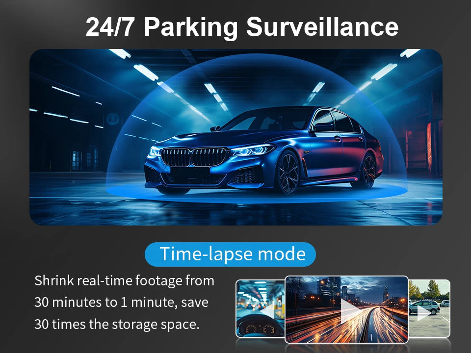 2K Dash Cam For Cars DVR Recorder Front Dash Camera KAWA D5 Emergency Video Recording EN,RU,FR,JP Voice Control WiFi APP Monitor