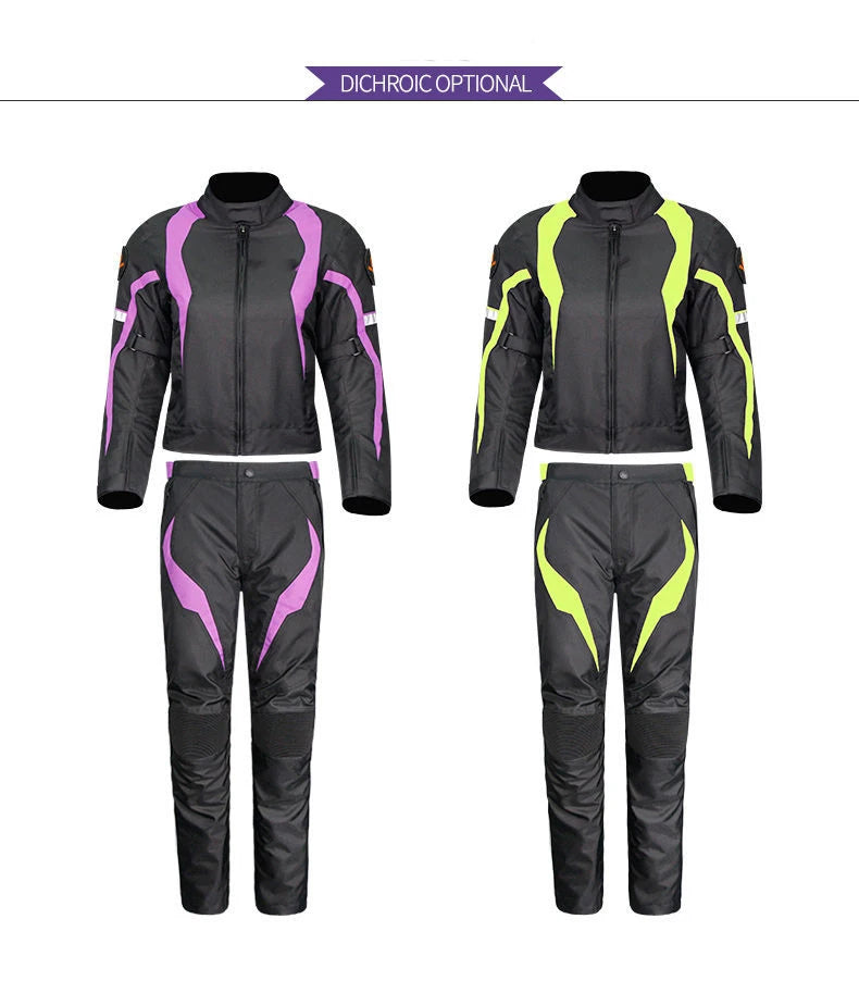 Motorcycle riding wear summer female waterproof motorcycle suit set slim-fit anti-fall four seasons racing clothing