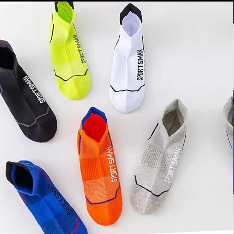 10 Pairs/ Lot Men Sport Socks Cotton Thin Mesh Socks Bright Color Running Socks Breathable Low Cut Sport Socks For Men