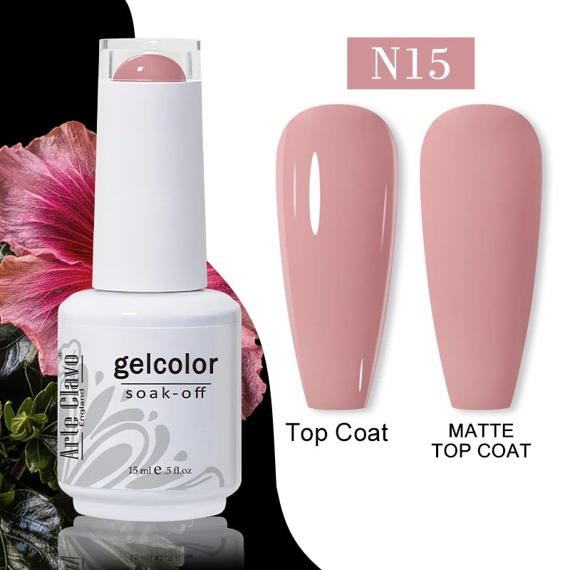 Arte Clavo 15ml Gel Polish Hybrid Varnishes 179 Colors Nails Art For Manicure Soak Off UV Need Top Base Primer Gel Nail Polish