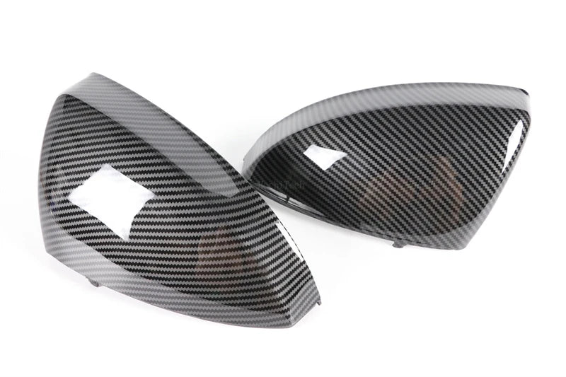 Carbon Fiber Glossy Black Replacement Rearview Side Mirror Cover Cap For Audi TT TTS RS TTRS MK3 8S 15-23 R8 2016-23 Replacement