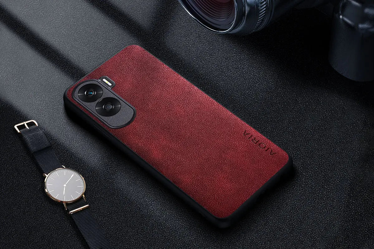 Premium Luxury leather Phone Case for Honor 90 Lite 70 50 20 Pro 10 Retro Business Style Solid color cover funda capa