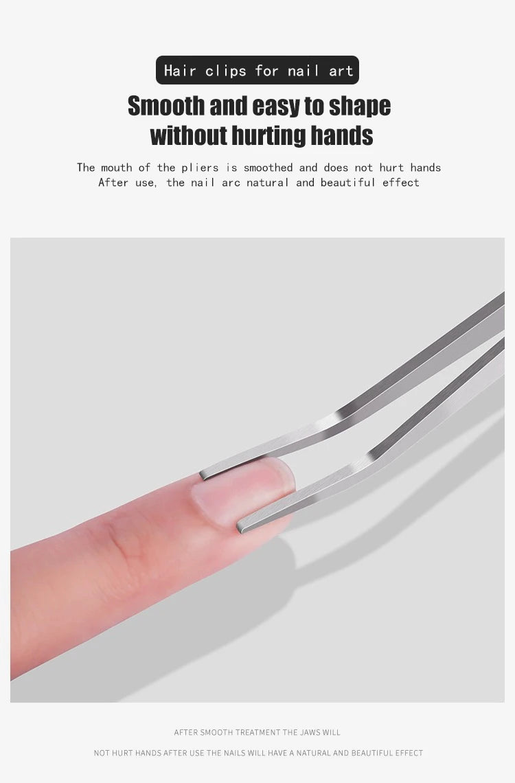 1Pc Multifunction Stainless Steel Nail Art Shaping Tweezers Cross Nail Clip Manicure Tools Fashion New Nail Art Tool