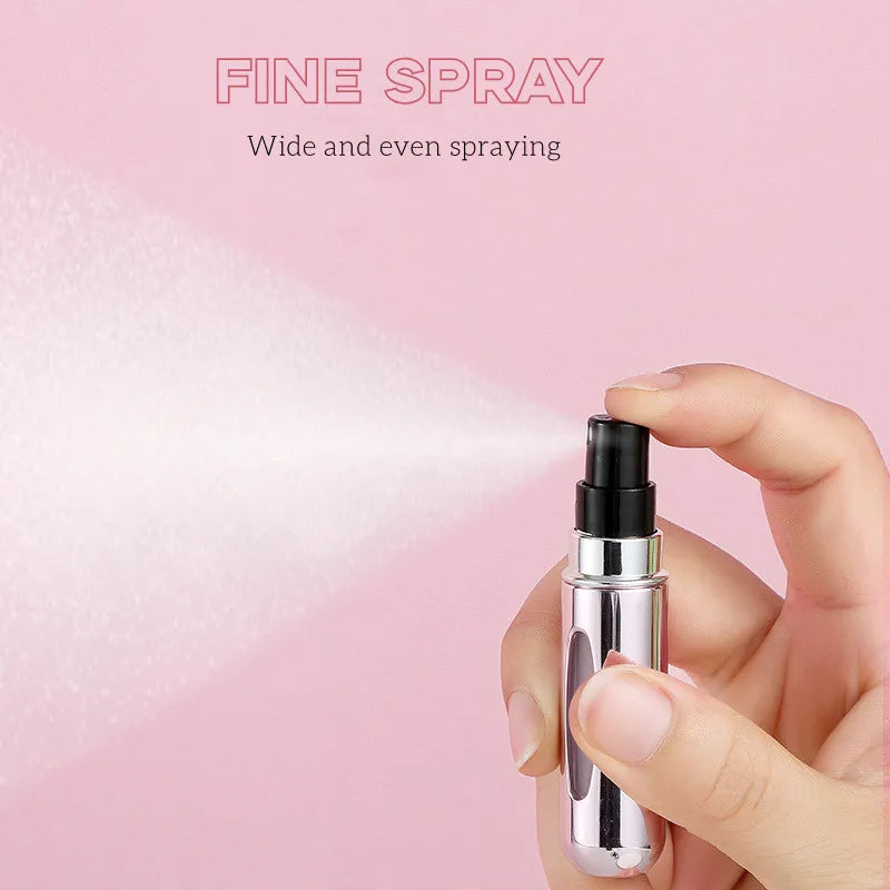 5ml Perfume Atomizer Portable Cosmetics Liquid Container Mini Aluminum Spray Alcochol Empty Refillable Bottle Travel Essentials