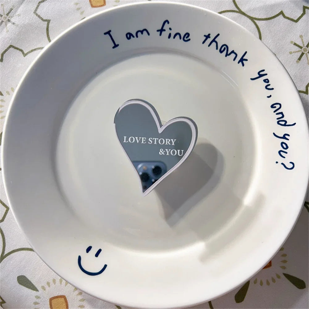 INS Korea 3D Diamond Mirror Griptok Bracket For iPhone 16 15 Lovely Macaron Universal Phone Holder Ring Support Stand Grip Tok