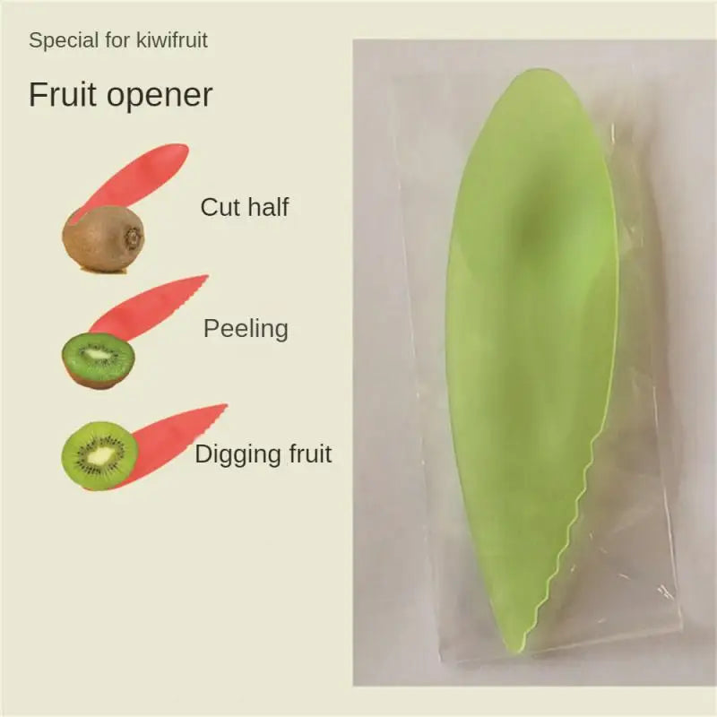 set Plastic Kiwi Spoon 11.5*3cm 2 In 1 Kiwi Dig Spoon Scoop Candy Color Fruit Knife Slicer Peeler Cutter