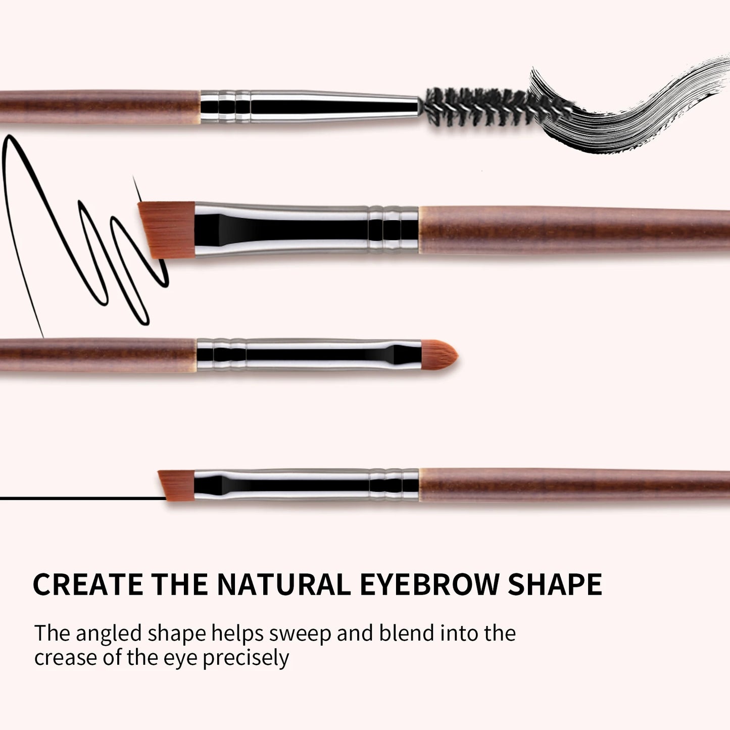 24 makeup brushes with wooden handles Natural Makeup Brushes Set Eyeshadow Make Up Brush Hair Kit for Makeup nabor kistey Blendi