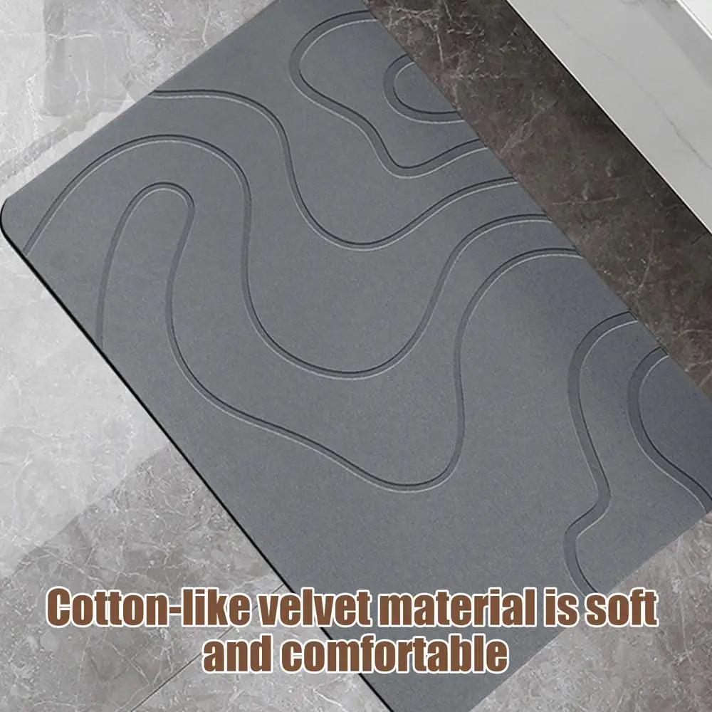 Indoor Diatomite Stone Bath Mat Diatom Mud Soft Mat Water Absorption Quick Drying Diatomite Stone Shower Mat Entryway Rugs