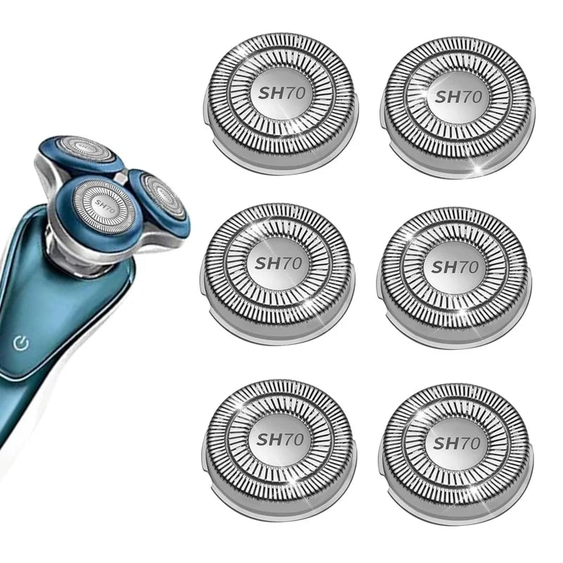 6pcs SH30 50 70 90 Replacement Head Compatible with Philips Norelco Series 3000/2000/1000