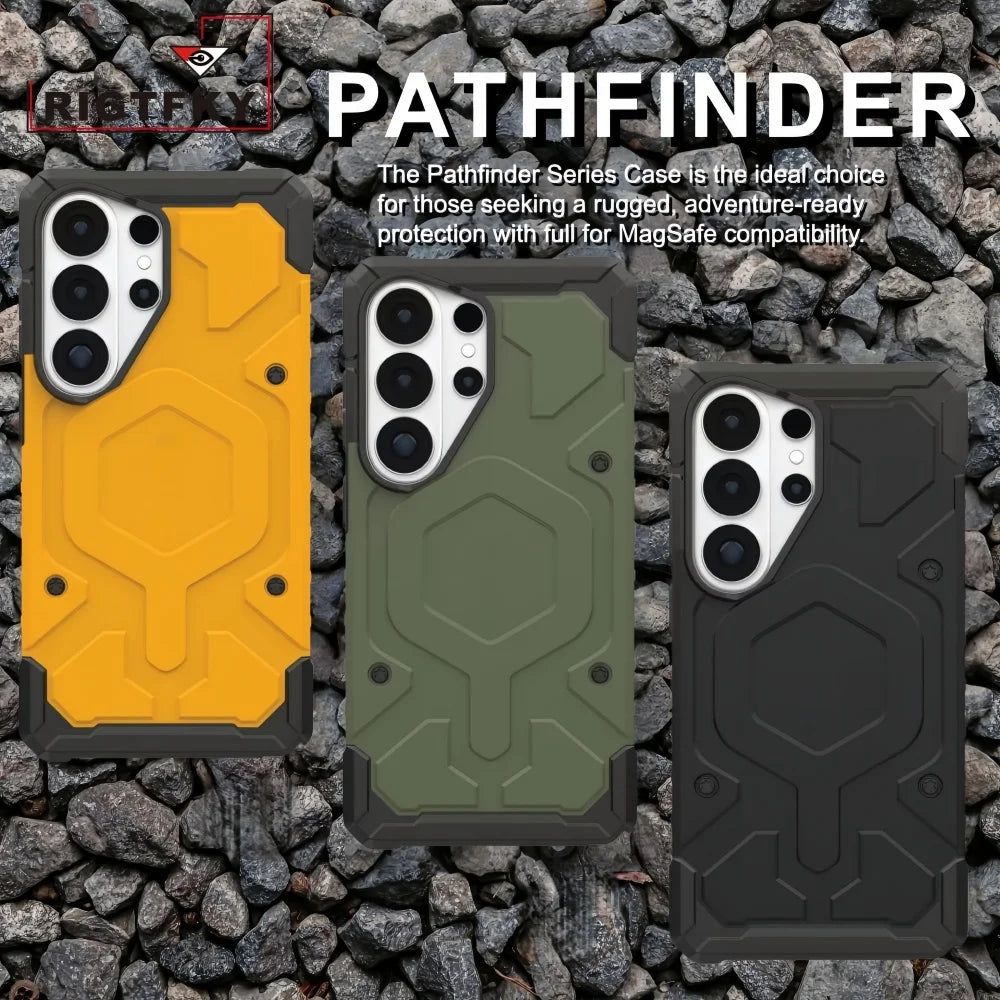 Heavy Duty Shockproof Phone Case For Samsung Galaxy S26 Ultra S25 Ultra S24 S23 Plus Magnetic Armor Impact Protective Back Cover
