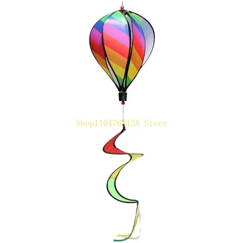 Rotating Wind Striped Tie dye Windsock Hanging Ornament Decor Supplies best sale