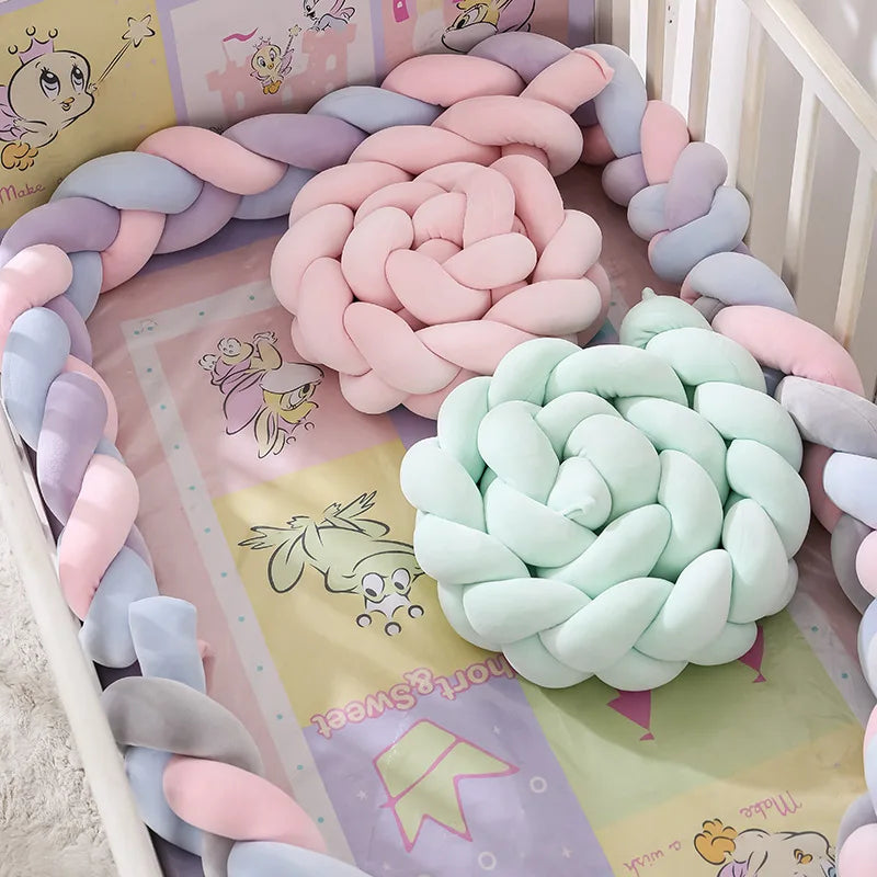 Baby Cot Bumper Baby Cot Braided Bed Bumper for Baby Safety Braid Bed Accessories Bed Circumference for Newborns Braid Rails