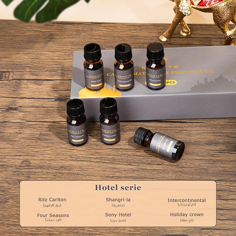 NAMSTE Car Air Freshener Luxury 6-Pack 10ML Diffuser Flavoring Premium Hotel Collection Fragrance Oils Car Aromatherapy Machine