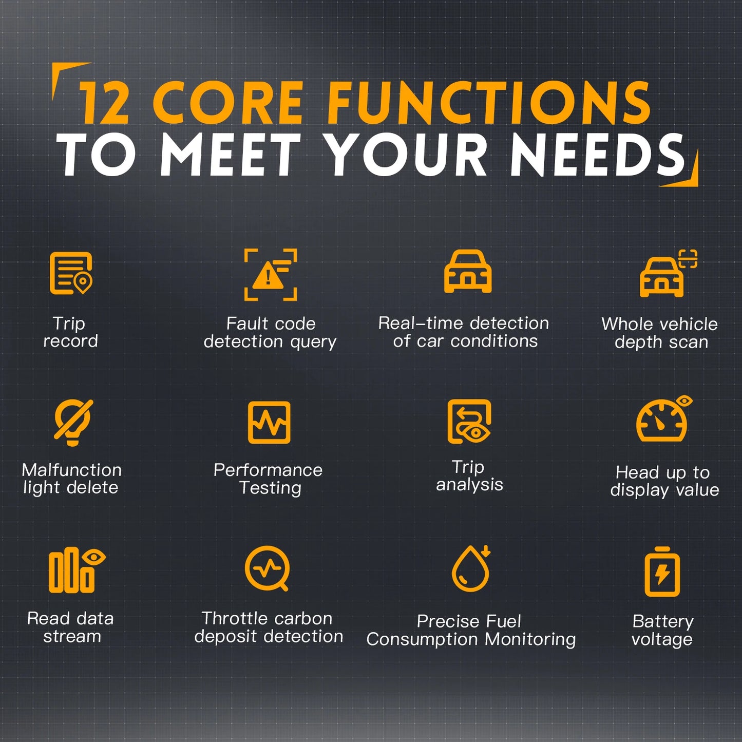 FNIRSI FD10 Car OBD2 Scanner Code Reader Clear Error OBD Diagnostic Tool IOS Android BluetoothV5.1 Check Engine Light Car Repair