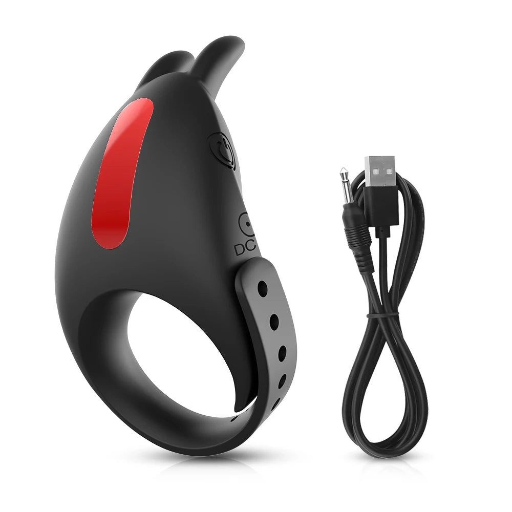 Adjustable Cock Ring for Men Vibrating Penis Ring Remote Control Ejaculation Delay Clitoris Stimulation Sex Toy for Couples