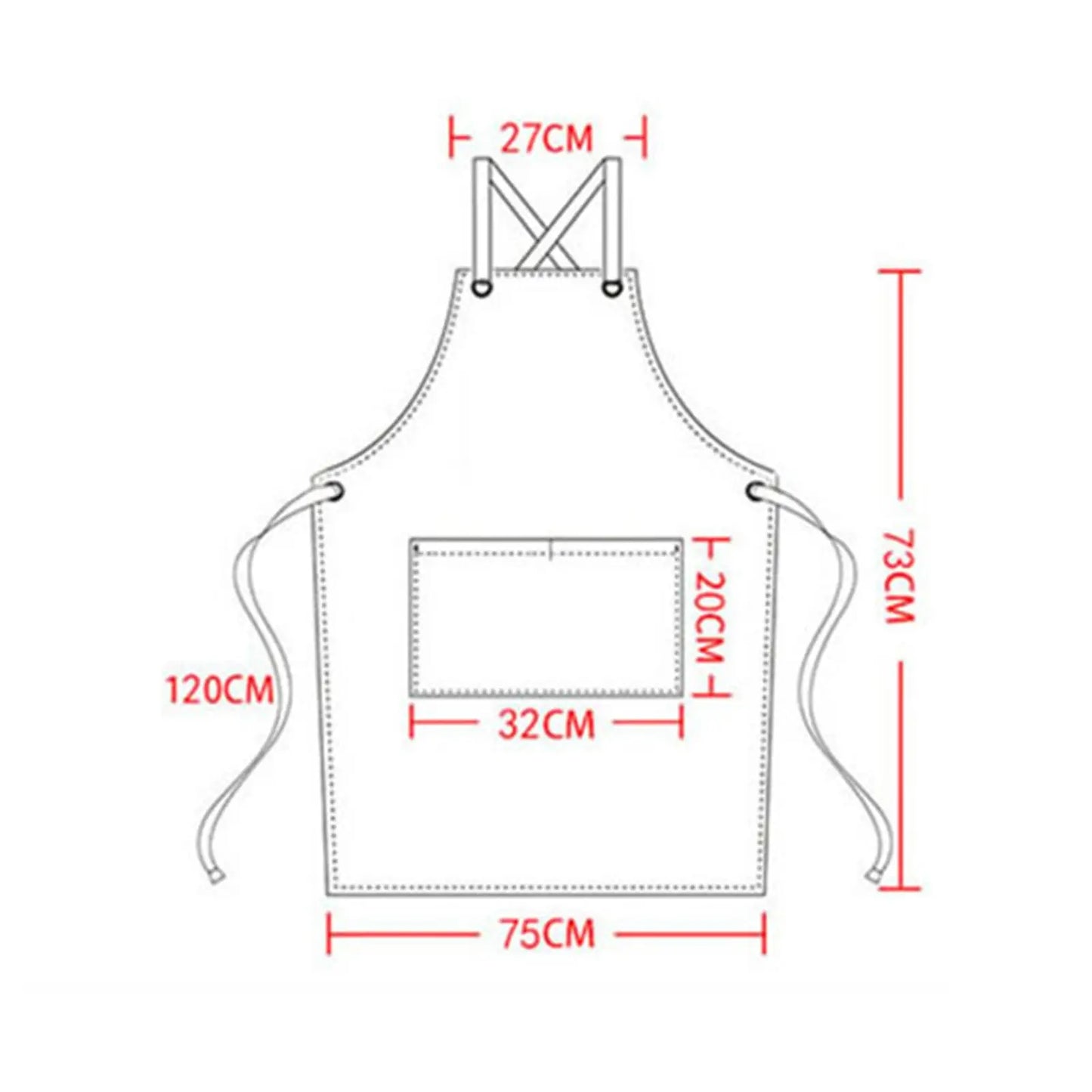 Kids Adult Bibs Adjustable Leather Straps Canvas Apron Cooking Apron for Gardening Hairdressing Pottery Cafes Bars