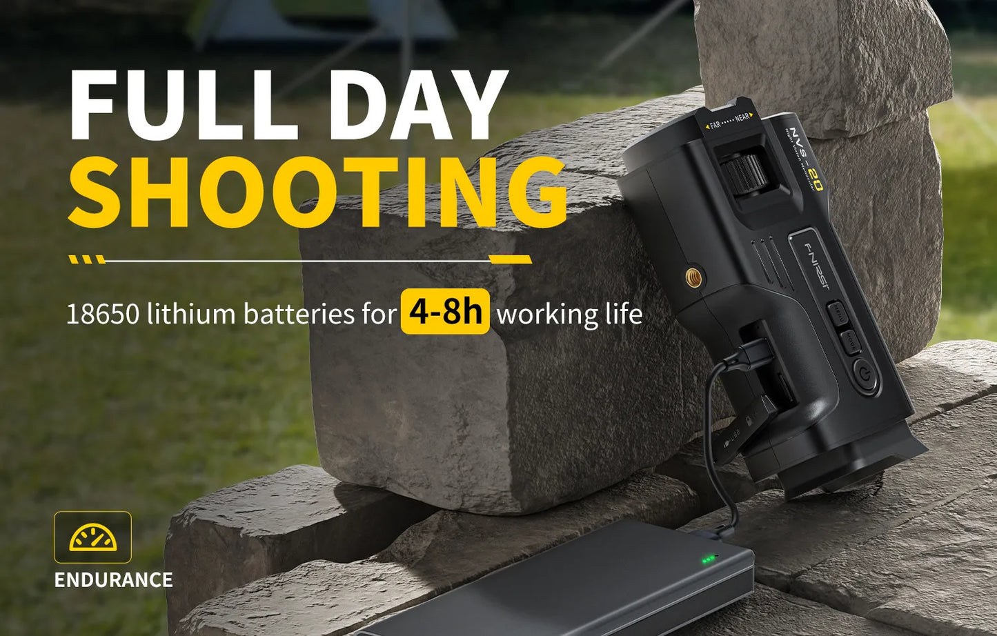 FNIRSI Telescope NVS-20 4K HD Monocular Night Vision Goggles 6X Digital Zoom 300m Hunting Camping Scope Day and Night Dual Use