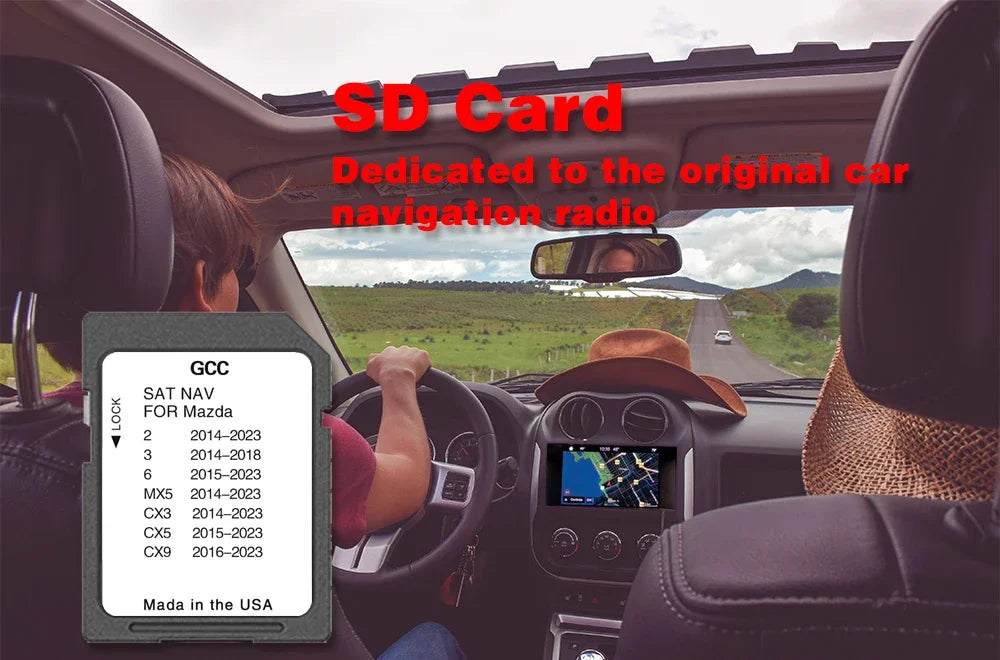 Compatible for Mazda CX9 from 2016 to 2023 GPS SD Card Map Navigation 8GB Cover GCC Middle East Oman Jordan