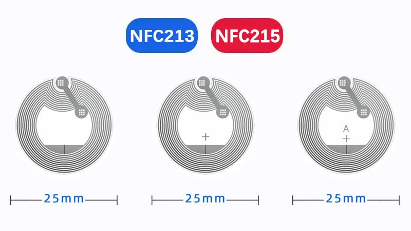 10pcs/ 50pcs /100pcs Ntag215 NFC Tag 13.56MHz ISO14443A Sticker Ntag 215 Phone Available RFID Adhesive Label RFID Tags Stickers