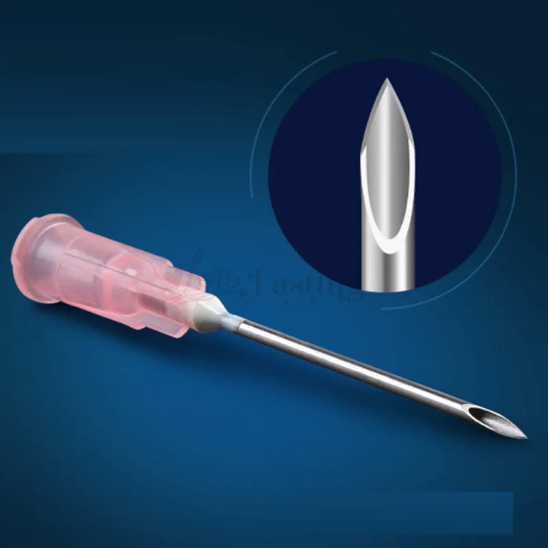 25pcs 18G 25G 27G 30G 31G 32G 34G Disposable Sharp Needle for Hyaluronic Acid Sterile Stainless Steel Tattoo Needles