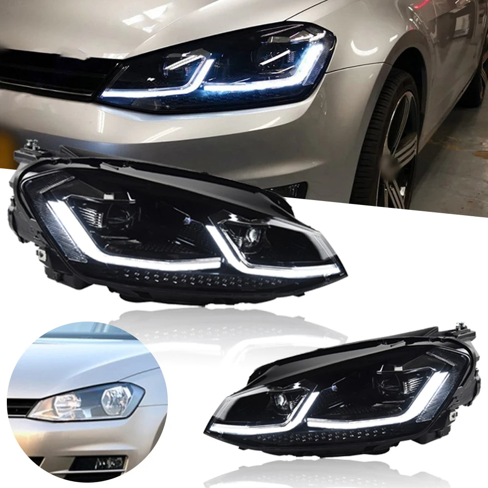 Headlights For VW Golf 7 MK7.5 Gti LED 2013-2020 Golf 7.5 Head Lamp Car Styling DRL Signal Projector Lens Auto Accessories Front
