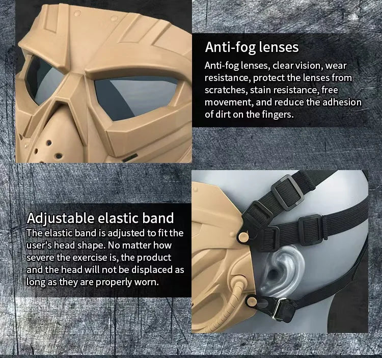 ZLang Tactical Airsoft Helmet With Full Face Mask For Hunting Cos Paintball Shooting Alien Mask and ABS Fast Helmet Protection