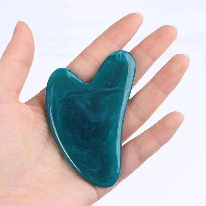 1pc Heart Shape Resin Gua sha Massage Scraper Face Massager Acupuncture Gua Sha Board Acupoint Face Eye Care SPA Massage Tool