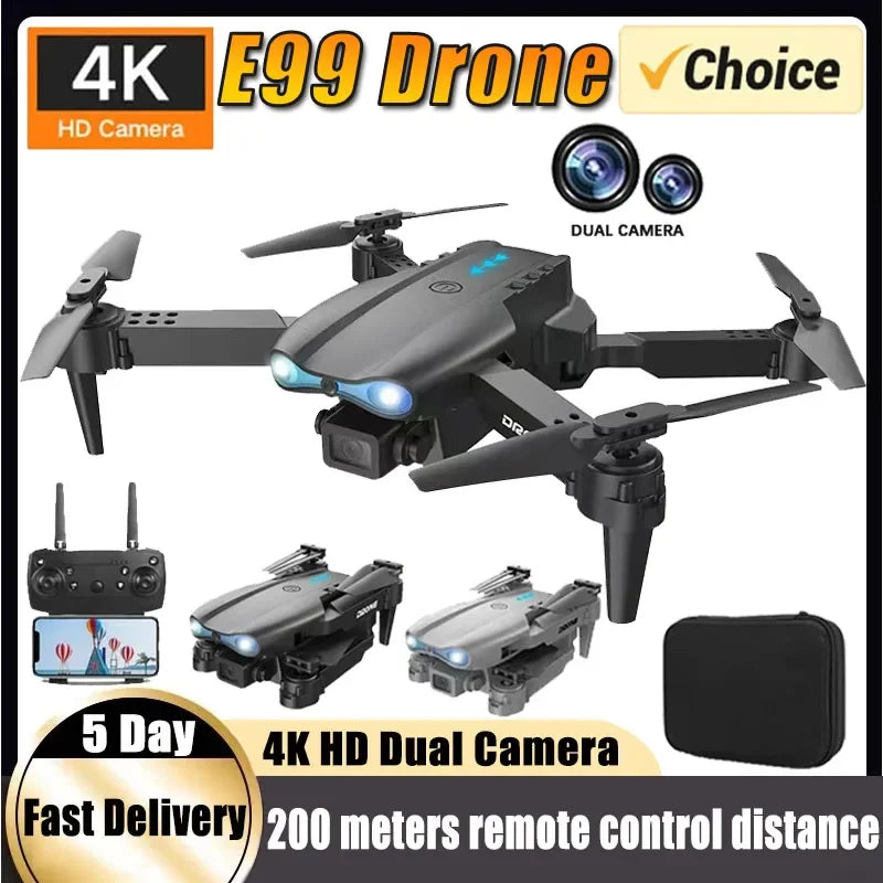 E99 Pro Drone Quadcopter Remote Control Handle Four Axis Aircraft HD 6K Photography UAV Altitude Fixation Helicopter Toys