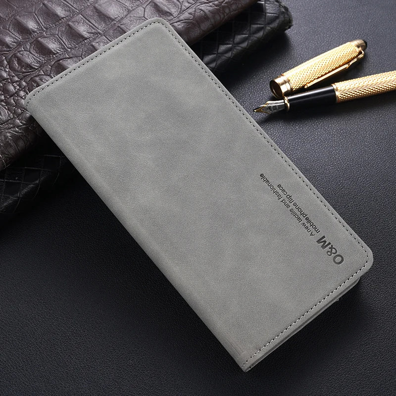 Leather Case For Honor 70 90 200 300 500 400 Global X9C Magic 7 8 Pro Stand Flip Wallet Cover Card Slot and Magnetic buckle