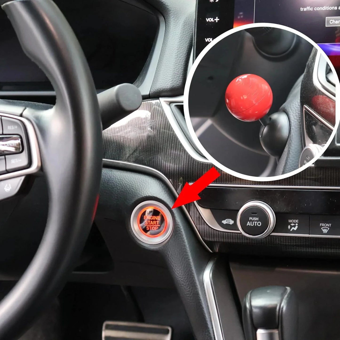 Car start button cover One-click start button rocker button cover Decorative accessories Car modification tool