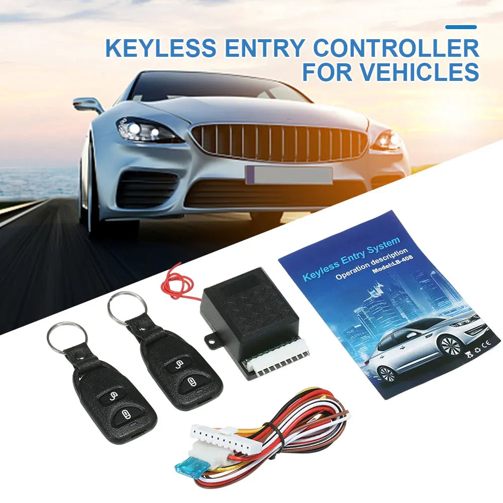 12V Vehicle Keyless Entry System Universal Vehicle Door Lock Anti-Theft System Portable Car Auto Remote Switch Lock Kit