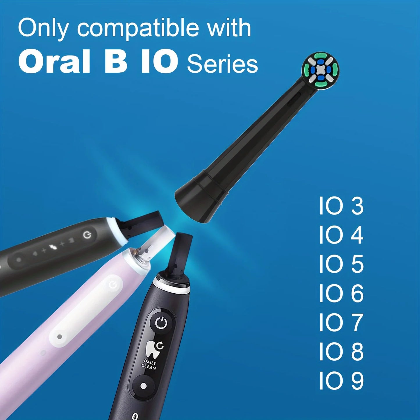 Replacement Toothbrush Heads Compatible with Oral-B iO Electric Toothbrush, for Oral B iO 10|6|7|9|8|5|4|3 Series Toothburh