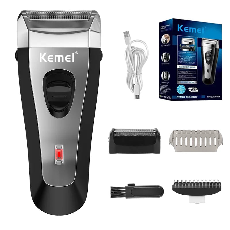 Kemei KM-9038 Foil Professional Electric Shaver Portable Razor Rechargeable Beard Trimmer USB Hair Shaving Machine for Men