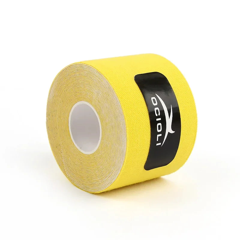 5 Pieces 5mx5cm Kinesiology Tape Sports Safety Tape Bandage Strain Injury Support Waterproof Elastic Physio Kinesiotape Patch